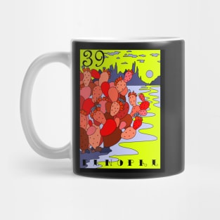 Retro Neon El Nopal Loteria Card Mug